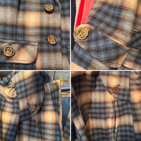 Vintage Guess Plaid Blazerđź’™ - Picture 4 of 15